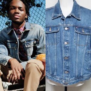 VINTAGE Y2K Tommy Hilfiger Goose Denim Jacket XL